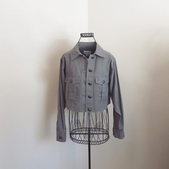Club Monaco Crop Denim Jacket - Picture 2 of 2